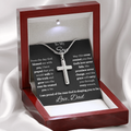 To My Son | Christian Cross Necklace from Dad | Faith-Inspired Gift for Son