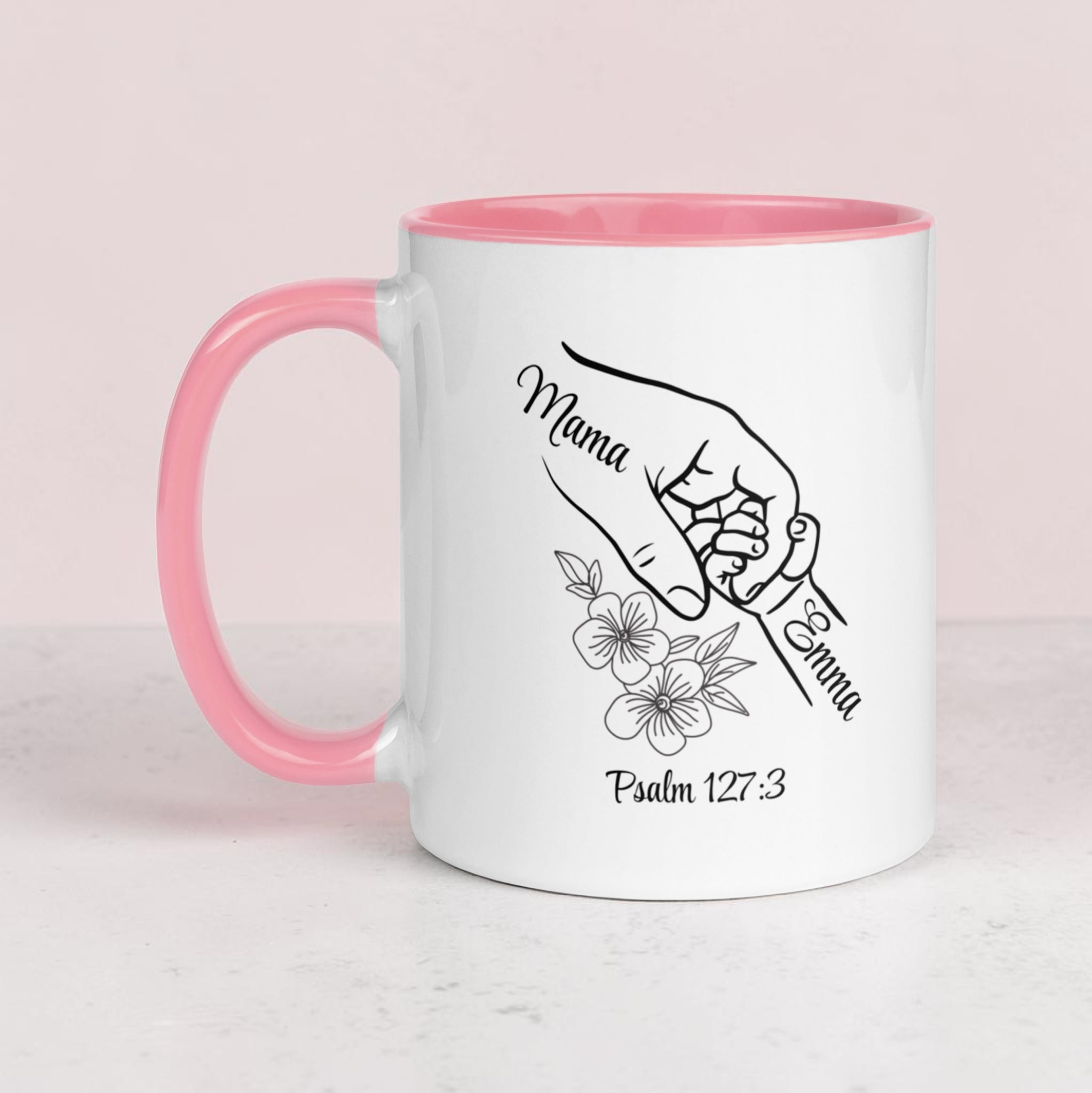 Personalized Mom & Child Mug – Custom Name Gift for Mother’s Day | Psalm 127:3
