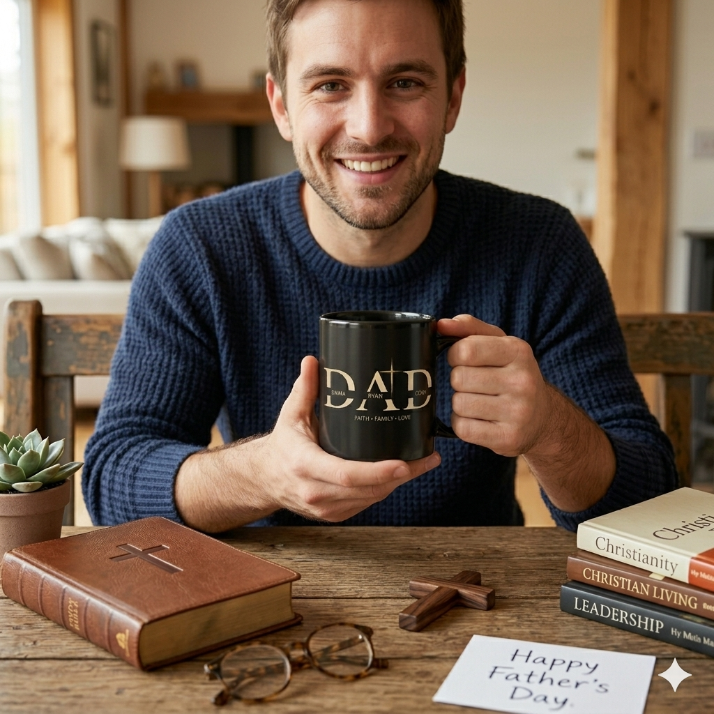 Custom Dad Mug | Faith • Family • Love Personalized Gift