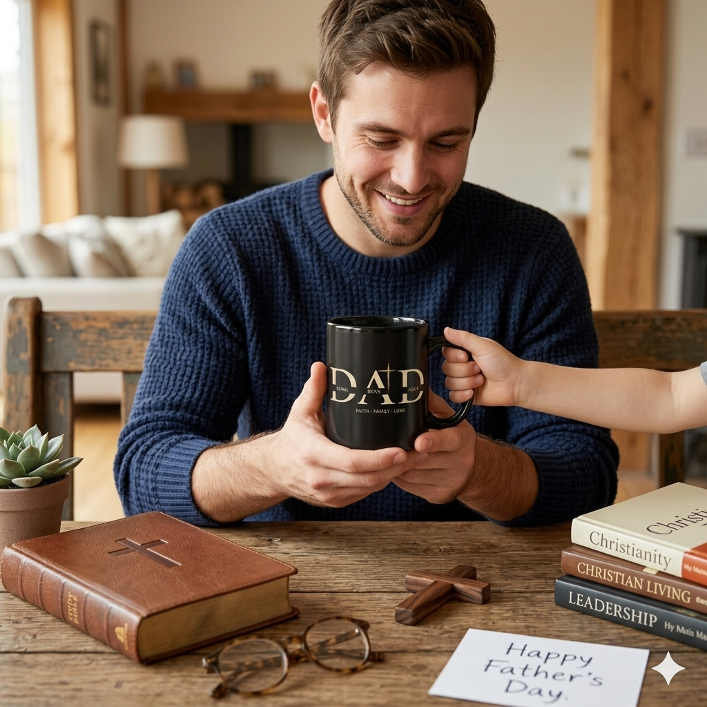 Custom Dad Mug | Faith • Family • Love Personalized Gift