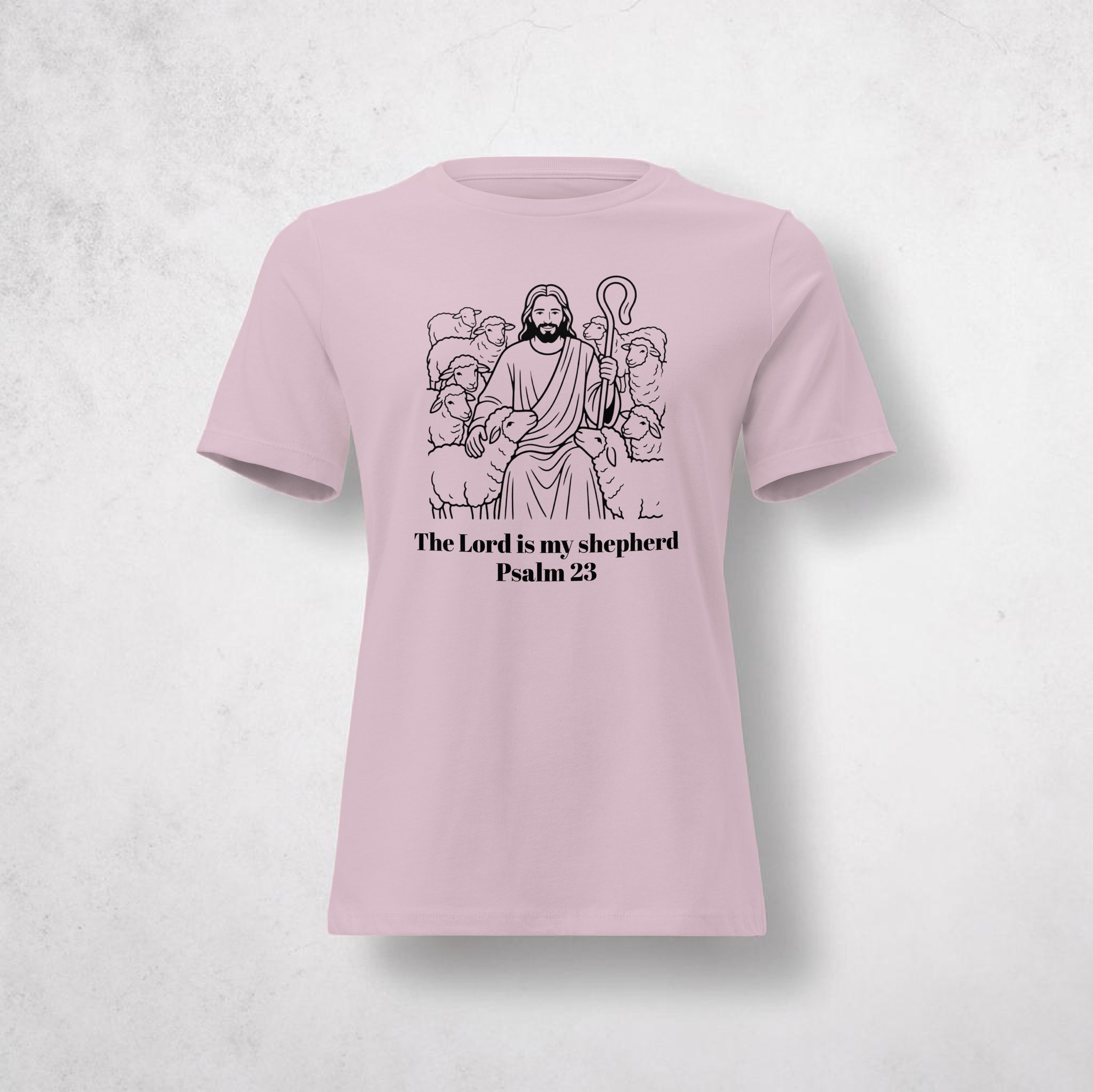 “The Lord Is My Shepherd” Psalm 23 Women’s Relaxed T-Shirt – Christian Faith Tee