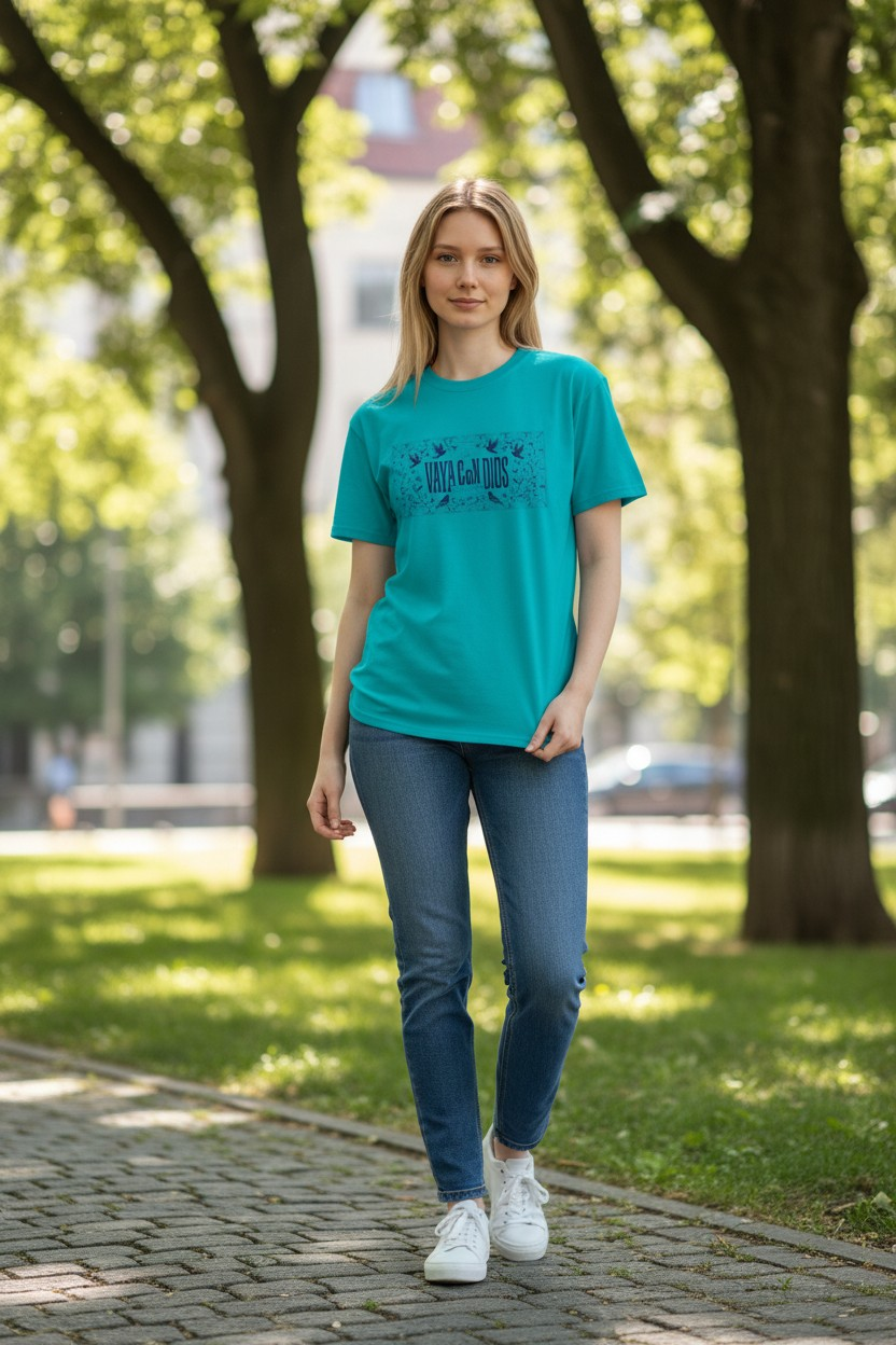 Camiseta “Vaya Con Dios” | Camisa Cristiana en Español | Playera de Fe Unisex