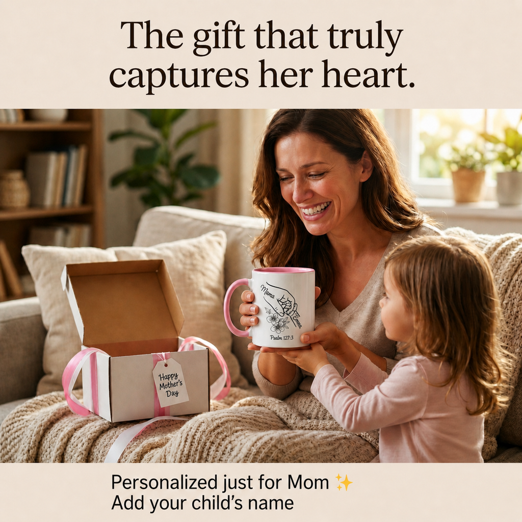 Personalized Mom & Child Mug – Custom Name Gift for Mother’s Day | Psalm 127:3