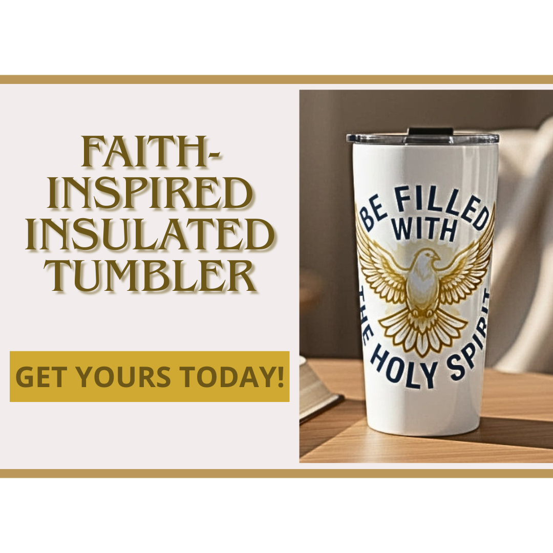 Christian “Be Filled With The Holy Spirit” 20oz Stainless Steel Insulated Tumbler