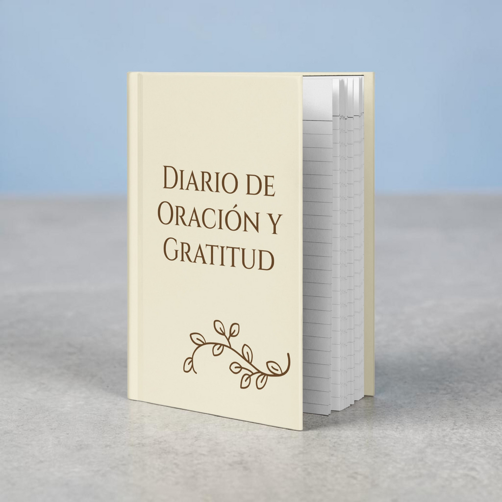 Diario de Oración y Gratitud – Cuaderno Cristiano de Tapa Dura para Reflexión y Fe Diaria