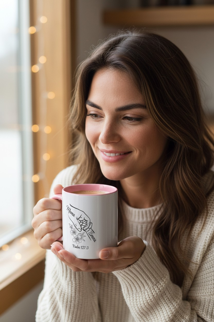 Personalized Mom & Child Mug – Custom Name Gift for Mother’s Day | Psalm 127:3